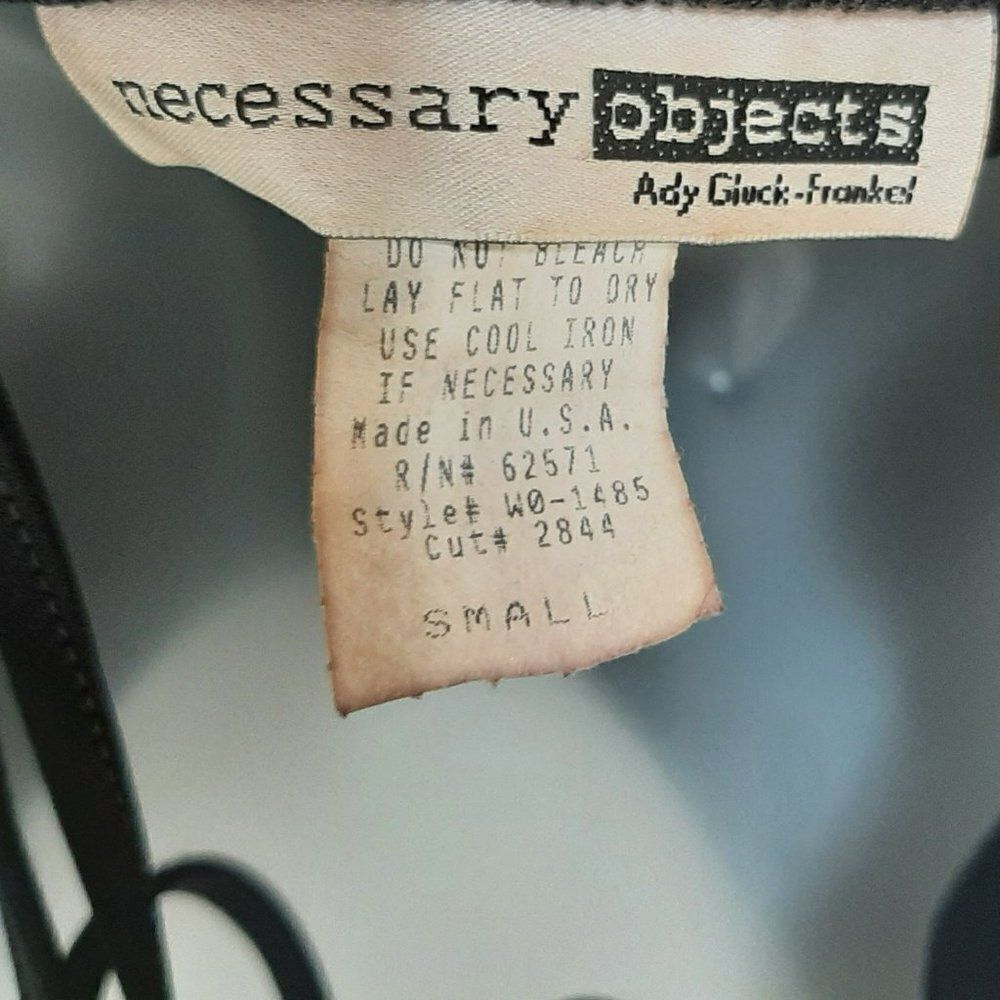 Necessary Objects Y2k Black Ruffle Slip Dress Sz S - image 6